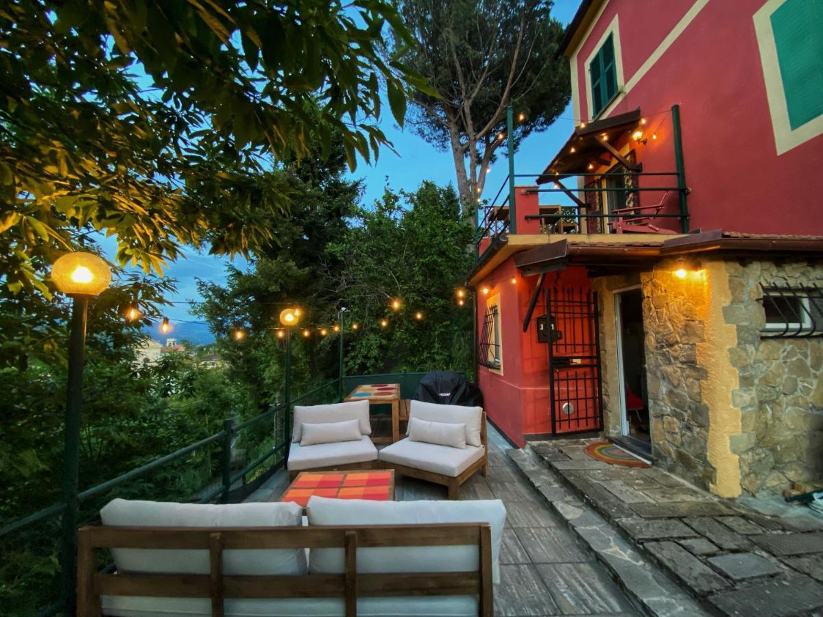 La Casa Rossa Arcola Con Vista Vila Exterior foto