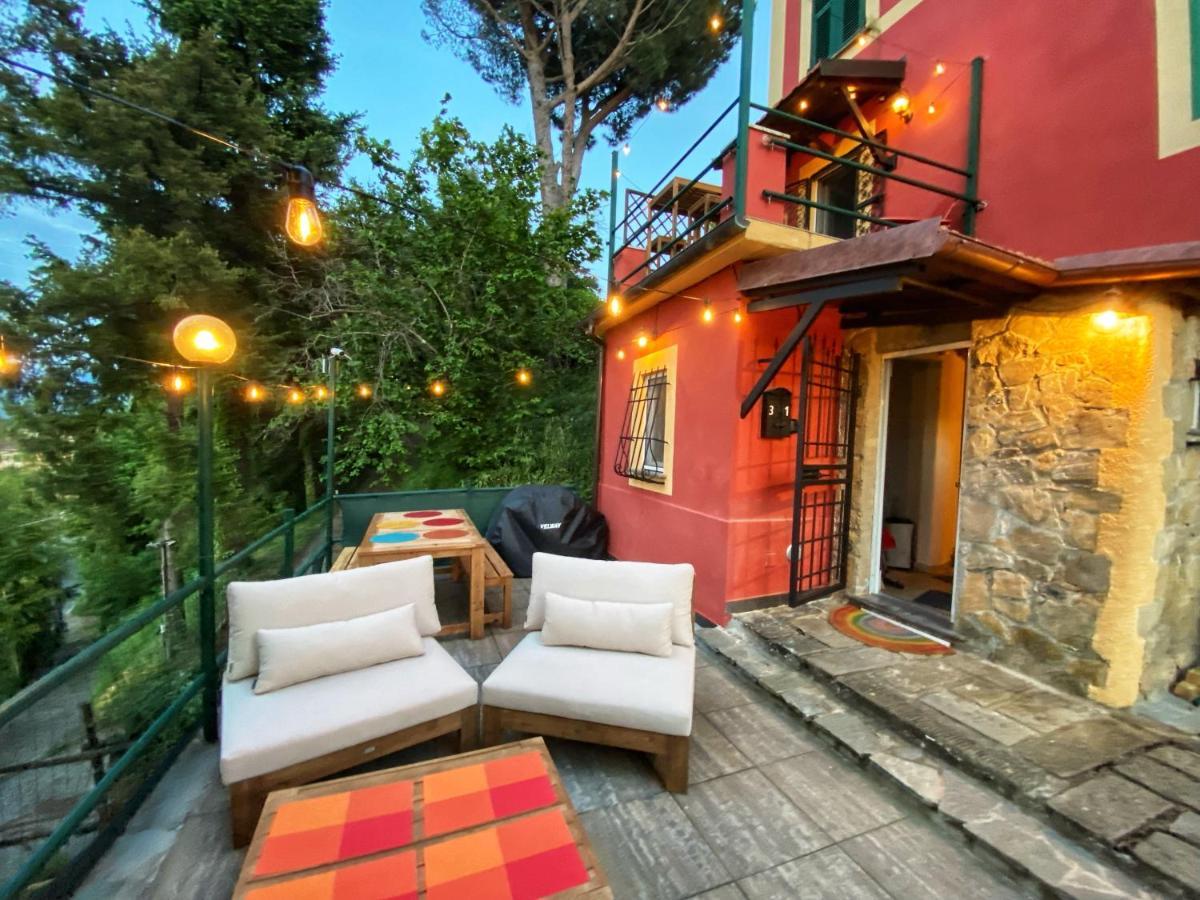 La Casa Rossa Arcola Con Vista Vila Exterior foto